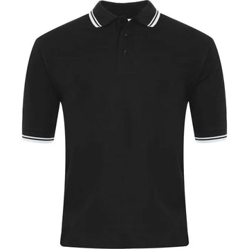 Tipped Penthouse Polo - Black/White